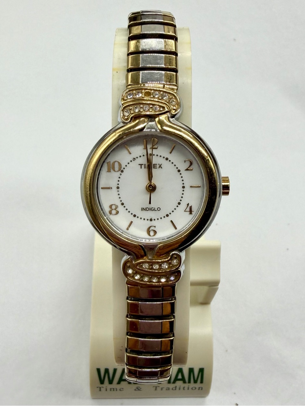 Vtg Timex TW2P61300 Women's Main Street Collection Analog Quartz Gold Watch Part